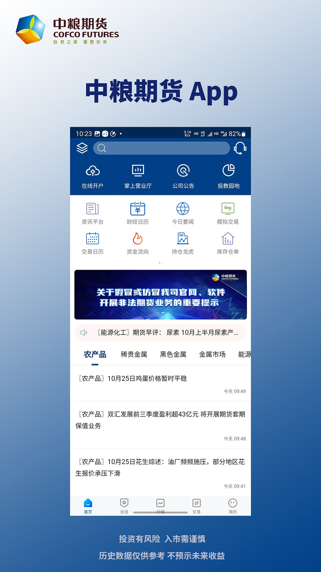 中粮期货截图