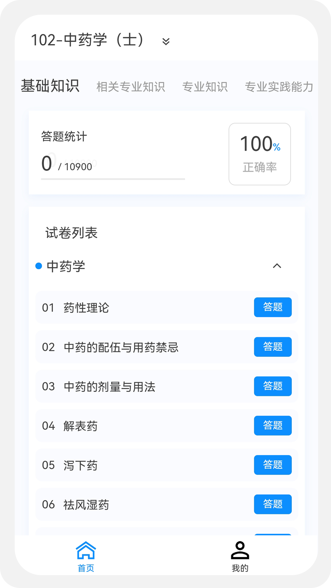 初级药士原题库截图