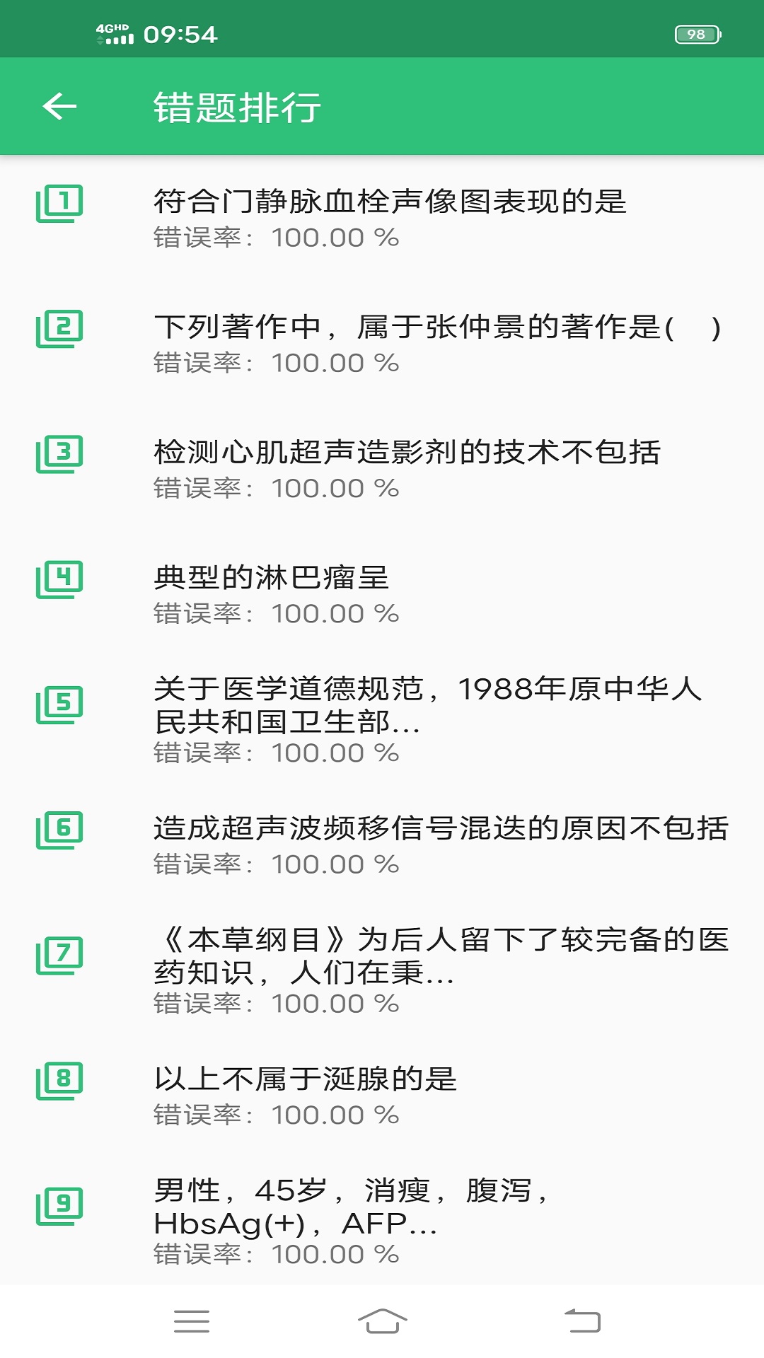超声波医学主治医师题截图