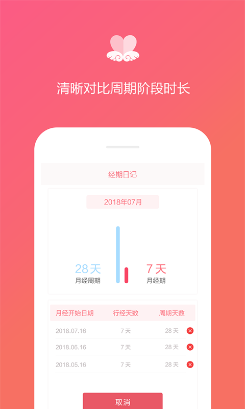经期日记截图