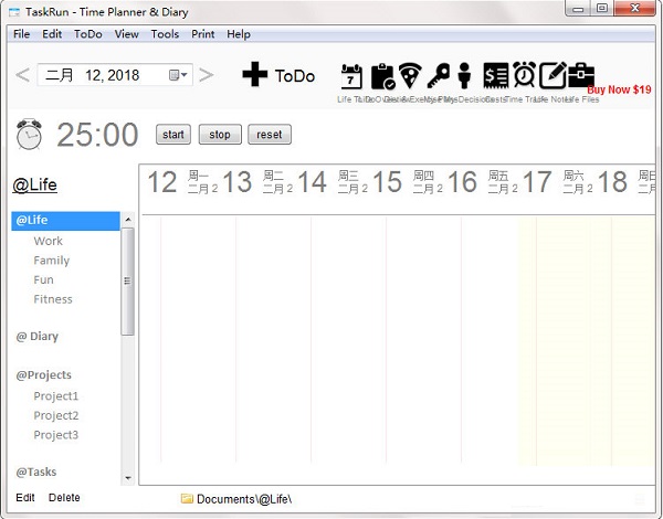TaskRun Week Planner截图