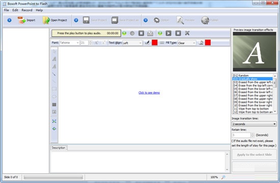 Boxoft PowerPoint to Flash截图