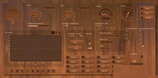 Wooden UI Controls Kit截图