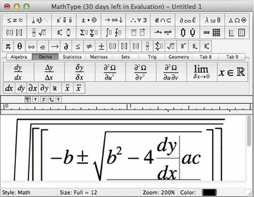 MathType数学公式编辑器截图