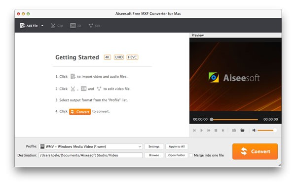 Aiseesoft MXF Converter截图