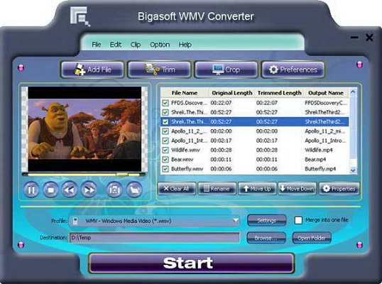 Bigasoft WMV Converter截图