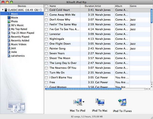 Xilisoft iPod Rip截图