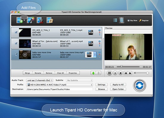 Tipard HD Converter for Mac截图
