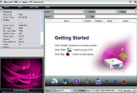 iMacsoft DVD to Apple TV Converter For Mac截图