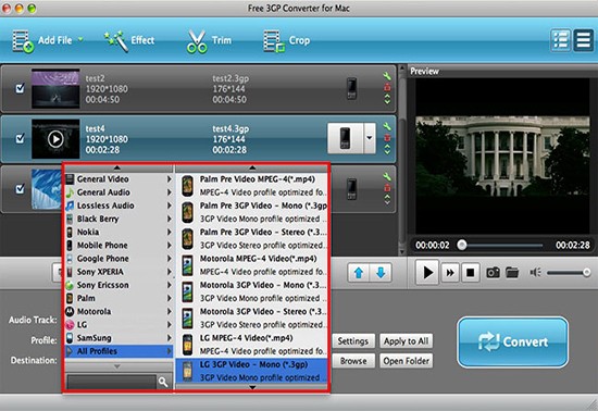 Aiseesoft 3GP Converter for Mac截图