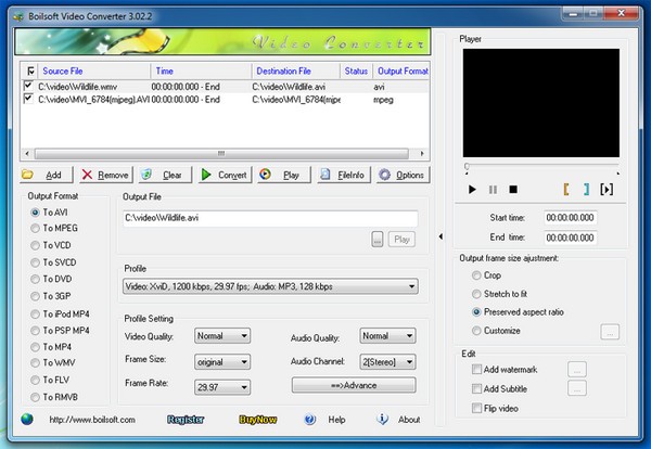 Boilsoft Video Converter for Mac截图