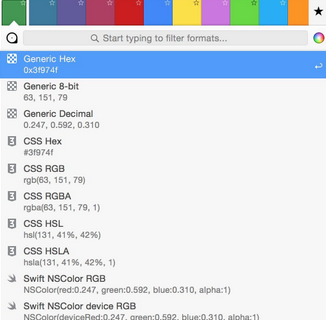 ColorSnapper取色器For Mac截图