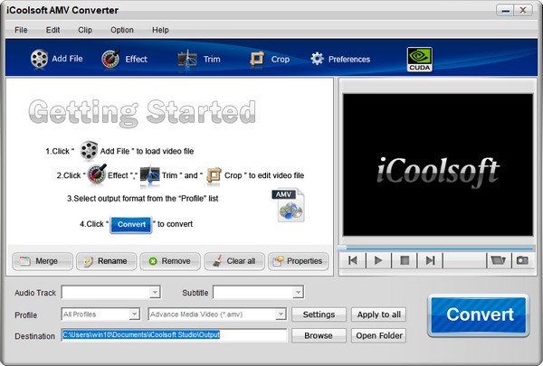 icoolsoft AMV Converter for Mac截图