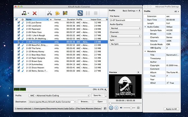 Xilisoft Audio Converter For Mac截图