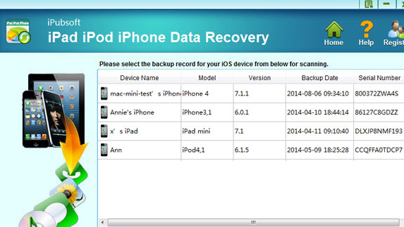 iPubsoft iPad iPhone iPod Data Recovery For Mac截图