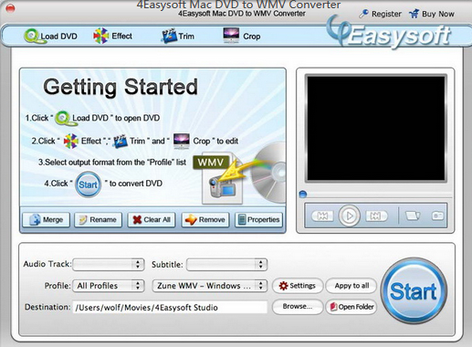 4Easysoft Mac DVD to WMV Converter