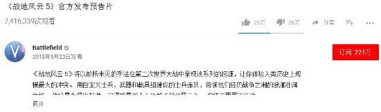 或因对EA出品游戏质量不满 《战地5》点踩率超一半