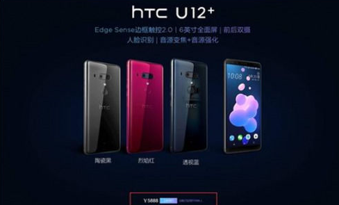 HTC U12+上架京东:当前预约人数达1万