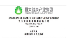 传恒大健康花费67亿港元买下时颖公司