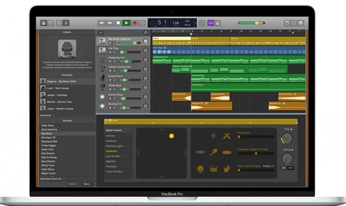 Mac 端 GarageBand 升级:加入2 位鼓手