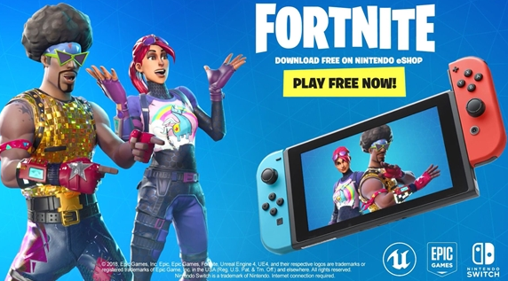 《堡垒之夜》于Switch开启下载:1天下载量达200万以上