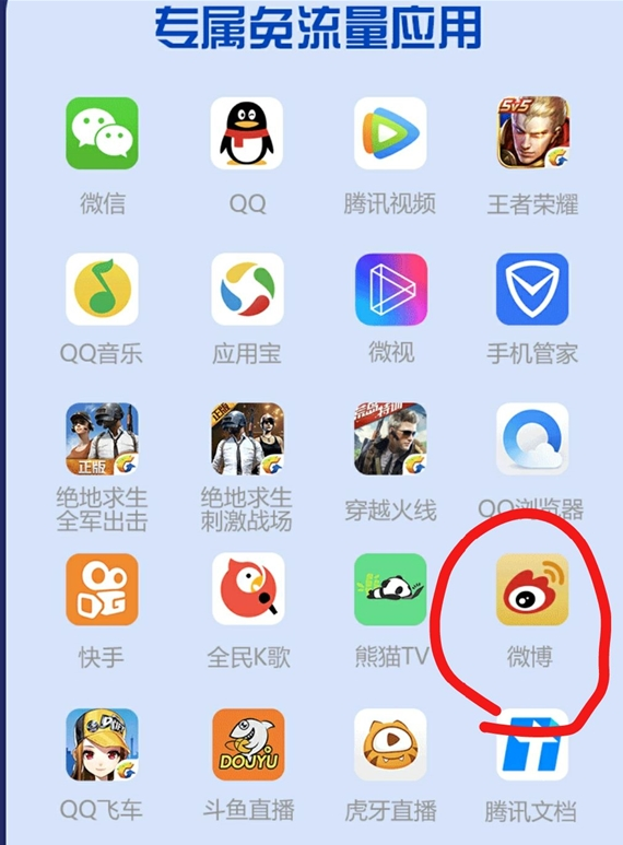 腾讯王卡上线免流app:大家可以随意刷微博了