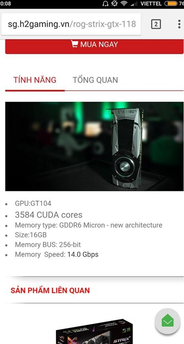 越南电商上线英伟达GTX1180:10100元