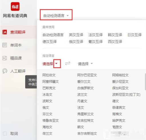 使用有道词典软件翻译句子的具体步骤