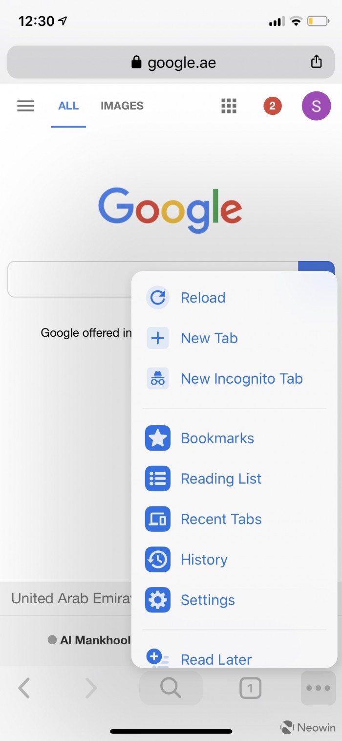 iOS端Chrome发现隐藏的Material Design UI  简洁的全新主界面