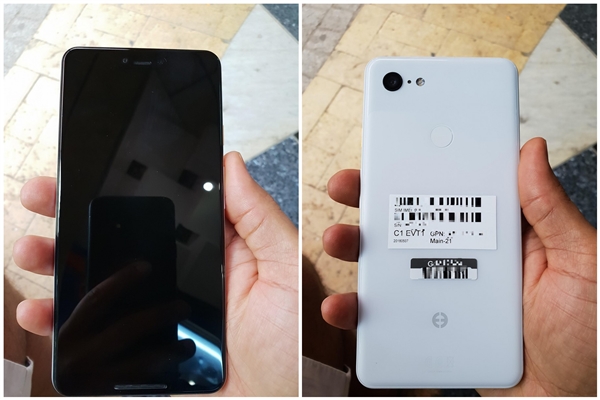 谷歌Pixel 3 XL熊猫色原型机曝光!下巴明显