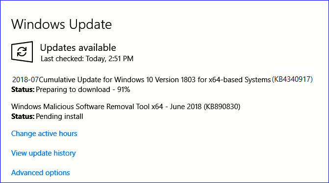 Win 10获得KB4338817/KB4340917两款累积更新!