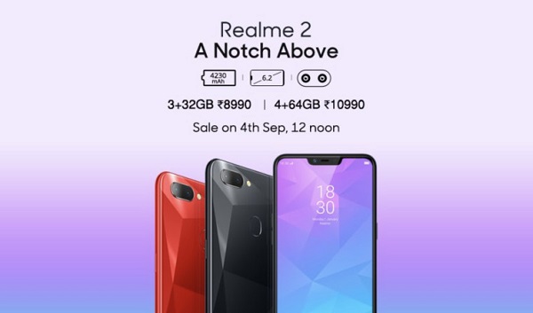 Realme 2上线:刘海屏,预装 Android 8.1 Oreo