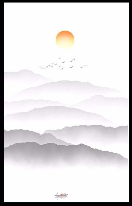ps小技巧!设计漂亮的水墨画效果的名片