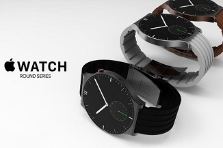 Apple Watch Round 系列概念图：圆形机身
