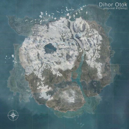 《绝地求生》新地图曝光:全雪景的海岛图