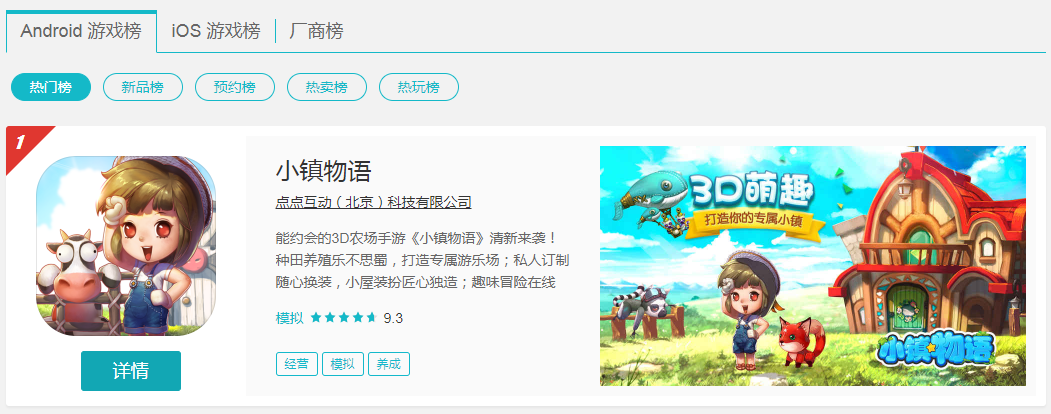 小镇物语开测：这款游戏为何能在TapTap上获得如此高的评分