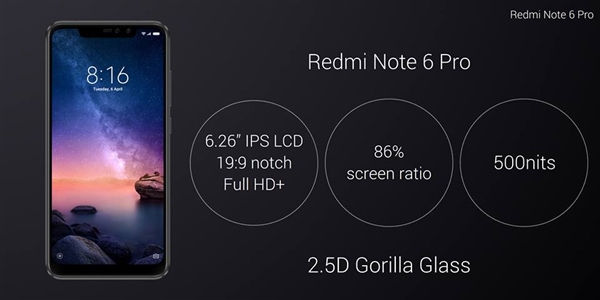 红米Note 6 Pro正式亮相：刘海屏＋骁龙636
