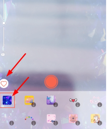 在无他相机APP中将贴纸收藏的操作流程