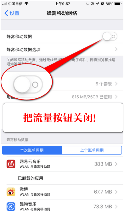 iPhone解除流量下载限制的具体操作
