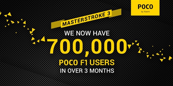 小米:POCOPHONE F1用户3月突破70万人