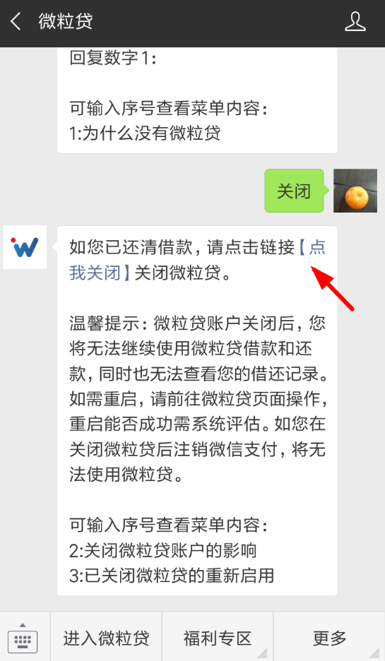 微信APP将微粒贷关掉的操作流程