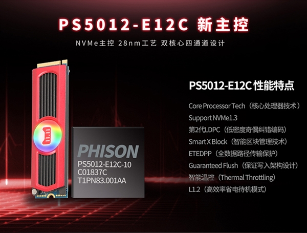 影驰发布烎M.2 SSD 512GB版:799元