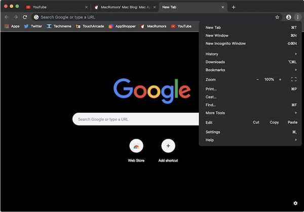 外媒:谷歌正在测试Chrome浏览器黑暗模式