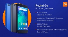 红米Redmi Go正式亮相海外：搭载Android Go