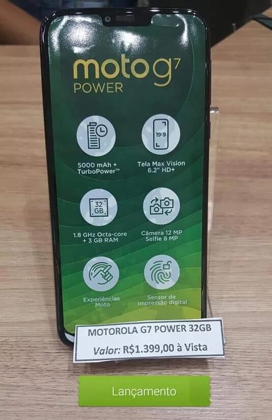 摩托罗拉G7 Power真机图曝光，或即将上线