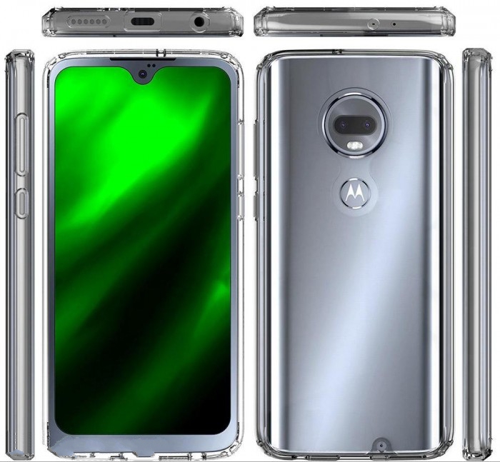 MOTO G7手机壳曝光:水滴屏+背部双摄
