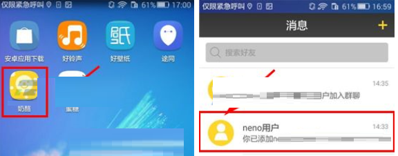奶酪APP将聊天消息置顶的操作过程