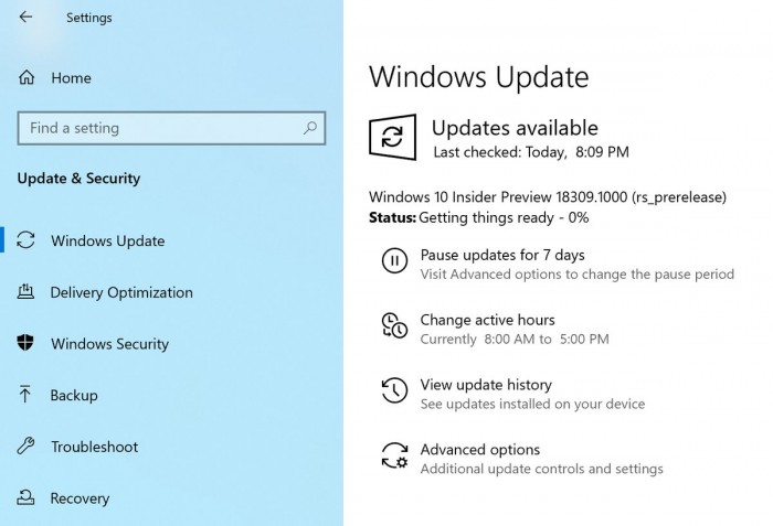 Windows 10 Build 18309正式上线!