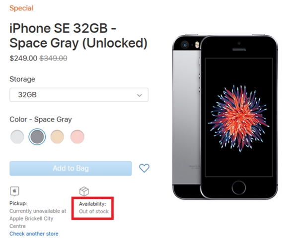 iPhone SE促销发售，很快一抢而空