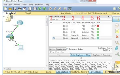 cisco packet tracer开启模拟模式的操作流程截图